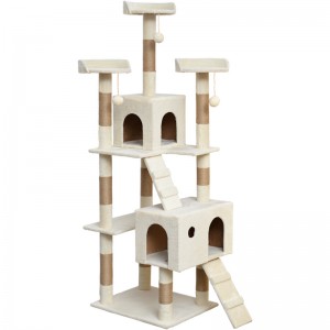 Cadre d'escalade pour chat à trois couches sisal cachemire arbre à gratter pour chat corde de chanvre griffoir pour chat