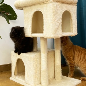 Yaratıcı Kedi Oyuncak Sisal Büyük Tırmanma Scratch Pet Scratcher Post Ahşap Kedi Ağaç Evi