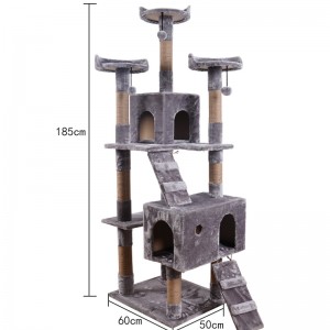 Cadre d'escalade pour chat à trois couches sisal cachemire arbre à gratter pour chat corde de chanvre griffoir pour chat