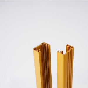 Small aluminum parts with oxidation coloring