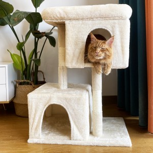 Yaratıcı Kedi Oyuncak Sisal Büyük Tırmanma Scratch Pet Scratcher Post Ahşap Kedi Ağaç Evi