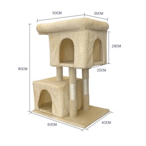 Yaratıcı Kedi Oyuncak Sisal Büyük Tırmanma Scratch Pet Scratcher Post Ahşap Kedi Ağaç Evi
