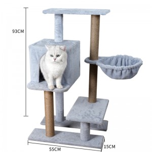 Torre vendedora caliente del árbol del gato del poste del rasguño del gato del marco que sube del gato de la flor para el animal doméstico