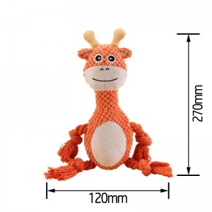 Популярные игрушки для домашних животных Crinkle No Stuffing Animals Dog Plush Chew Toy